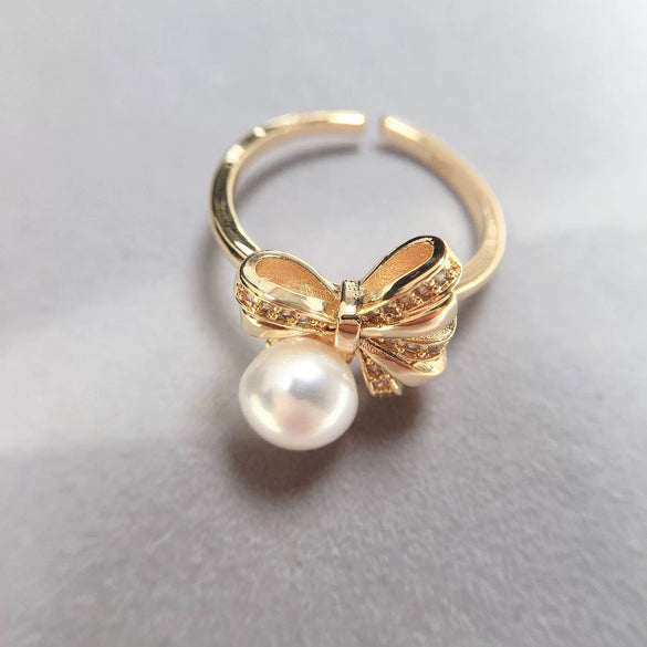 Freshwater Pearl Jewelry Set With Butterfly Design For Women