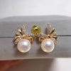 Freshwater Pearl Jewelry Set With Butterfly Design For Women