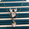 Freshwater Pearl Jewelry Set With Butterfly Design For Women
