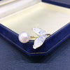 Freshwater Pearl Jewelry Set With Crushed Ice Crystal And Fishtail Design