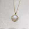 Freshwater Pearl Jewelry Set With Square Zircon Micro Set