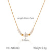 Freshwater Pearl Necklace Stainless Steel Geometric Clavicle Chain Electroplated Feminine Versatile Ins Minimalist Style