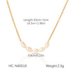 Freshwater Pearl Necklace Stainless Steel Geometric Clavicle Chain Electroplated Feminine Versatile Ins Minimalist Style