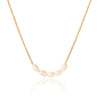 Freshwater Pearl Necklace Stainless Steel Geometric Clavicle Chain Electroplated Feminine Versatile Ins Minimalist Style