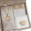 Freshwater Pearl Pendant Earring Set Highend Style