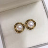 Freshwater Pearl Pendant Earring Set Highgloss Natural Bird's Nest Style