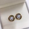 Freshwater Pearl Pendant Earring Set Highgloss Natural Bird's Nest Style