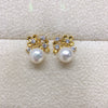 Freshwater Pearl Pendant Earrings Natural Small Flower Design