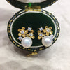 Freshwater Pearl Pendant Earrings Natural Small Flower Design