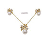 Freshwater Pearl Pendant Earrings Natural Small Flower Design