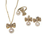 Freshwater Pearl Pendant Earrings Ring Jewelry Set