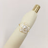 Freshwater Pearl Pendant Earrings Ring Luxury Broken Camellia Pearl Jewelry Set