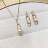 Freshwater Pearl Pendant Earrings Set Jewelry