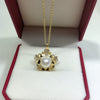 Freshwater Pearl Pendant Necklace Copper Material Gold Colorpreserving Ancient Gold Style