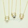 Freshwater Pearl Pendant Necklace With Real Gold Color Retention Copper Accessories Round Shape