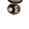 Freshwater Pearl Ring Copper Bow Design Women's Light Luxury Highend Jewelry