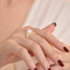 Freshwater Pearl Ring Copper Material Fashion Women's Style Flat Round And Bun Round Shape