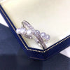 Freshwater Pearl Ring Copper Material Flat Round And Bun Round Shape Women's Fashion Style