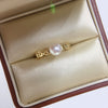 Freshwater Pearl Ring Copper Material Flat Round And Rose Buns Round Shape Women's Style