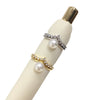 Freshwater Pearl Ring Copper Material Flat Round Rose Buns Round Women's Fashion Style