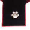 Freshwater Pearl Ring Copper Material With Gold Electroplating And Cat Claw Design For Women