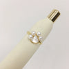 Freshwater Pearl Ring Copper Material With Gold Electroplating And Cat Claw Design For Women