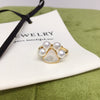 Freshwater Pearl Ring Copper Material With Gold Electroplating And Cat Claw Design For Women
