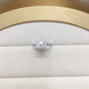 Freshwater Pearl Ring Copper Microinlaid Zircon Women's Fashion Flat Round Bun Round Jewelry