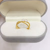 Freshwater Pearl Ring Copper Multibead Flat Round Rose Buns Round Women's Fashion