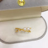 Freshwater Pearl Ring Copper Multibead Flat Round Rose Buns Round Women's Fashion