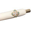 Freshwater Pearl Ring Copper Retro Court Style Fourleaf Flower Jewelry For Women