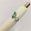 Freshwater Pearl Ring Copper With 18K Gold Electroplating Fashion Casual Butterfly Half Wings Design For Women