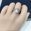 Freshwater Pearl Ring Copper Zircon Triangle Women's Fashion Jewelry