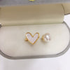 Freshwater Pearl Ring Natural Seashell Mother Of Shellfish Love Shaped Copper Material For Women