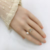 Freshwater Pearl Ring Natural Seashell Mother Of Shellfish Love Shaped Copper Material For Women