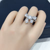 Freshwater Pearl Ring With Copper Bow And Zircon Women's Fashion Jewelry