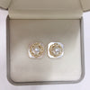 Freshwater Pearl Sea Shell Sterling Silver Goldfilled Women's Oblate Earrings