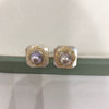 Freshwater Pearl Sea Shell Sterling Silver Goldfilled Women's Oblate Earrings