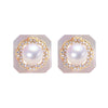 Freshwater Pearl Sea Shell Sterling Silver Goldfilled Women's Oblate Earrings