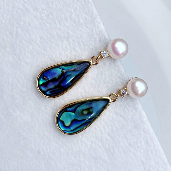 Freshwater Pearl Shell Elements Women's Earrings Light Luxury Trendy Jewelry