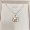 Freshwater Pearl Square Pendant Earrings With Sea Shell Light Luxury Highend Style