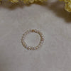 Freshwater Pearl Stacked Ring Copper Accessories Minimalist Style Flat Round And Rose Buns Round Shape