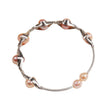 Freshwater Pearl Winding Handmade Women's Casual Double Layer Bracelet Copper Alloy Accessories Near Circle Shape