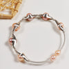 Freshwater Pearl Winding Handmade Women's Casual Double Layer Bracelet Copper Alloy Accessories Near Circle Shape
