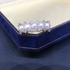 Freshwater Pearl Zircon Ring Copper Material Flat Round And Bun Round Shape Women's Hand Jewelry