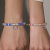 Friendship Spider Love Magnetic Cat Beaded Elastic Adjustable Bracelet Stone Magnet Buckle Geometric Handmade