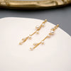 Fringed Beaded Freshwater Pearl Geometric Retro Women's Earrings