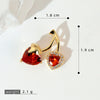 Fruit Cherry Strawberry Pendant Copper Micro Inlaid Zircon Electroplated Pendant For Bracelet Neckchain