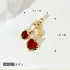 Fruit Cherry Strawberry Pendant Copper Micro Inlaid Zircon Electroplated Pendant For Bracelet Neckchain