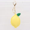 Fruit Lemon Shape Leather Women's Bag Pendant Jewelry Key Chain Accessories